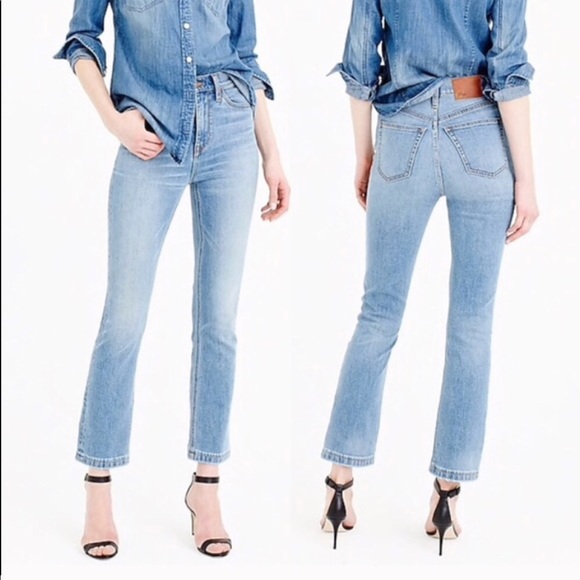 J. Crew Billie Demi-Boot Crop Jeans Surey Wash 24 - Picture 2 of 3